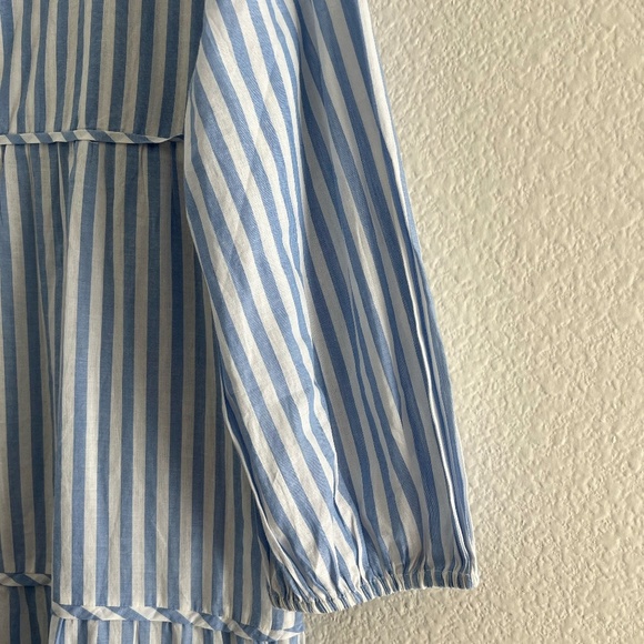NWT SEA LEVEL SWIM | Summer Beach Striped Sails Boho Maxi Dress in Blue | Size M - Picture 7 of 13